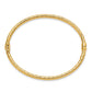 10K Yellow Gold Polished And Textured Hinged Bangle