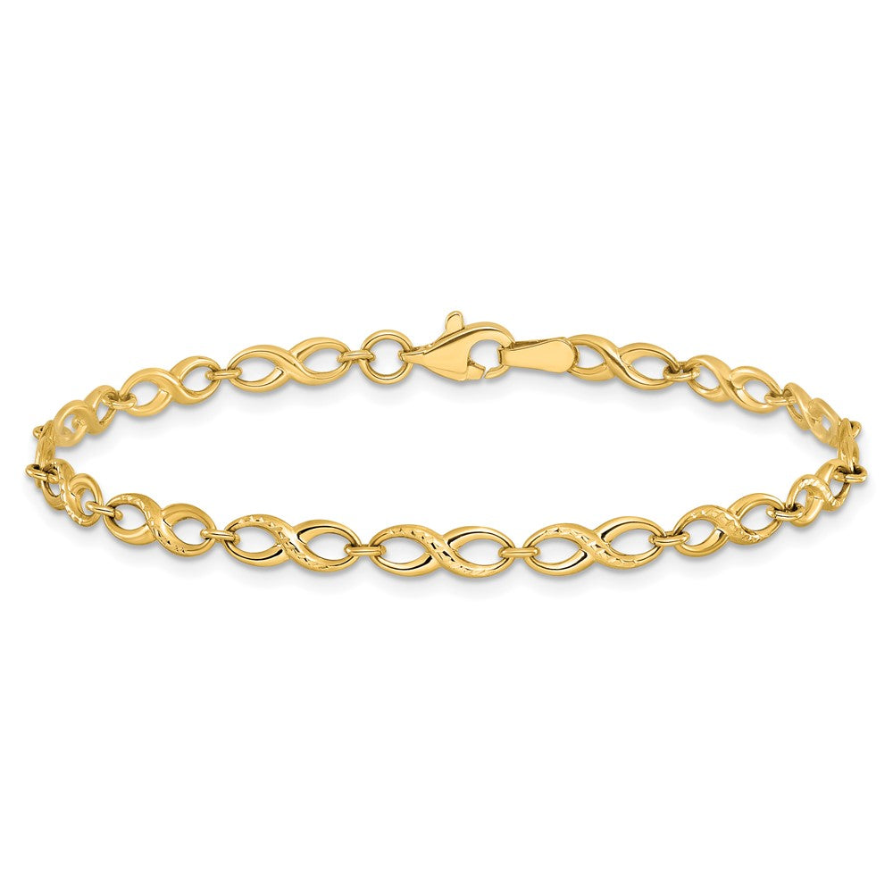 7 Inch 10K Polished And D/C Bracelet