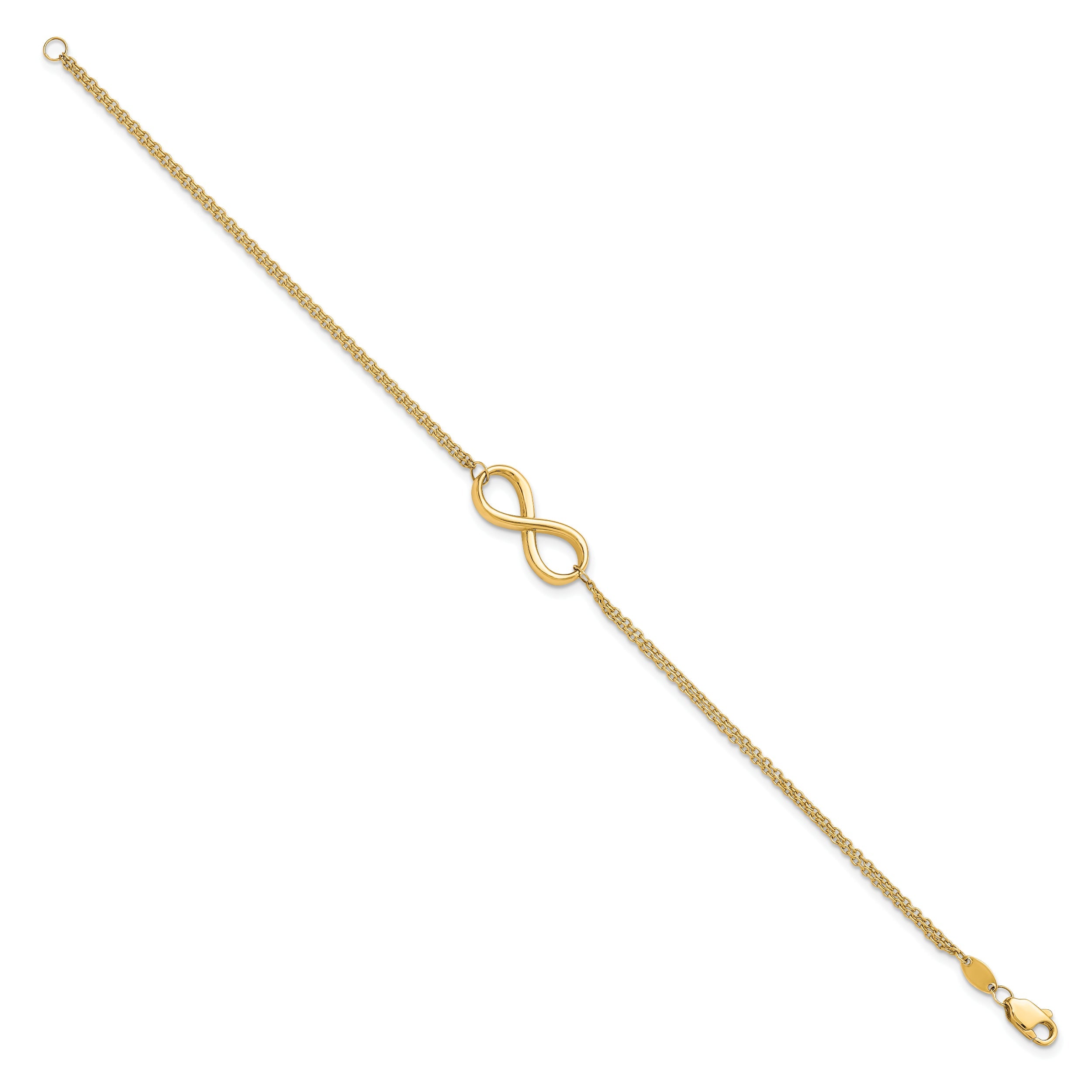 7.5 Inch 10K Polished Infinity Bracelet