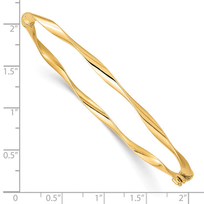 10K Yellow Gold Polished Hinged Bangle