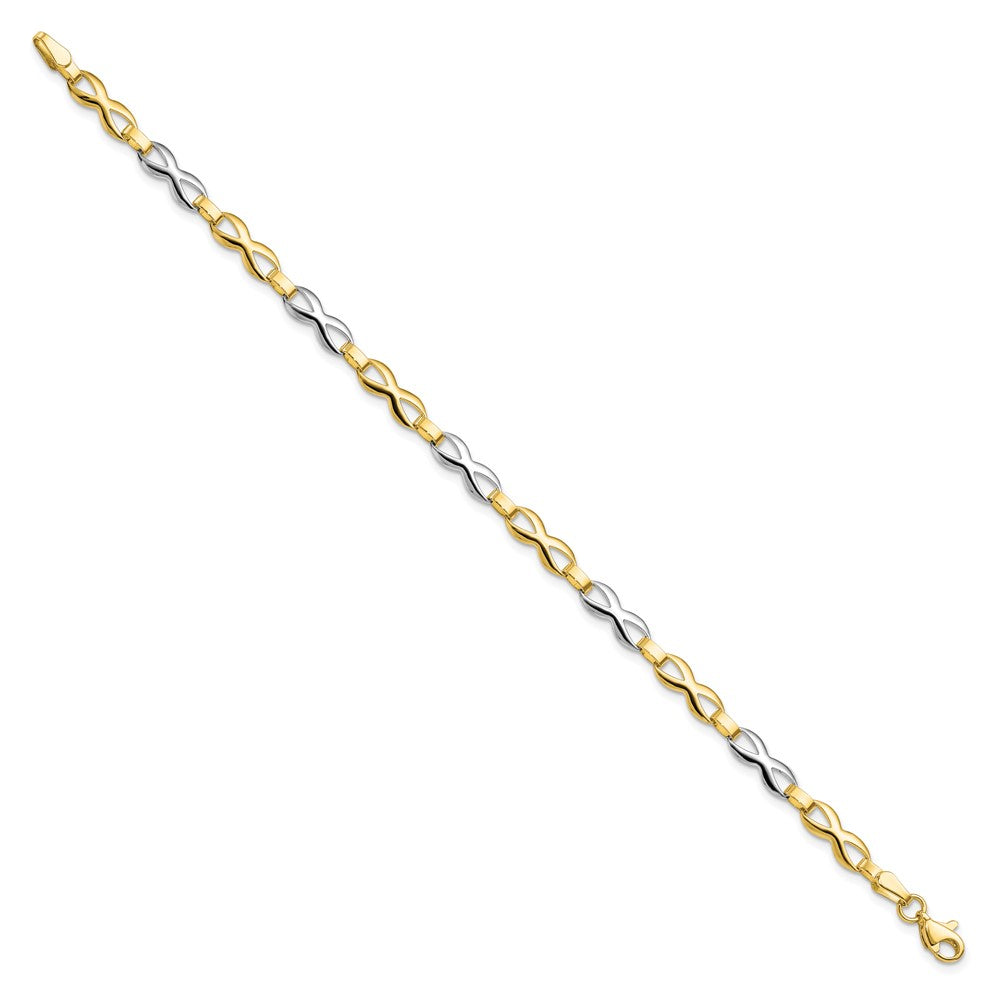 7.5 Inch 10K Two-Tone Polished Bracelet