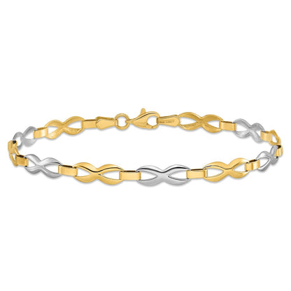7.5 Inch 10K Two-Tone Polished Bracelet