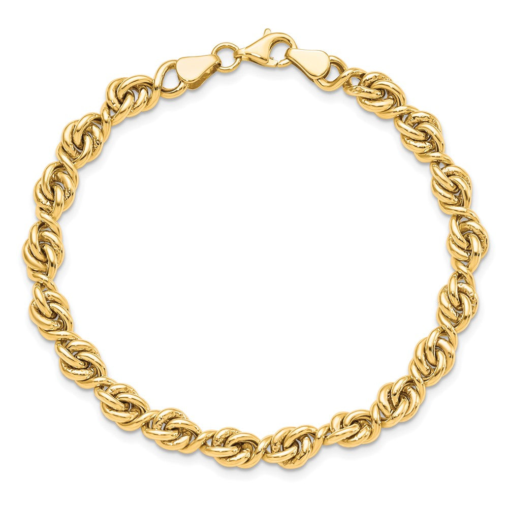 7.25 Inch 10K Polished Fancy Link Bracelet