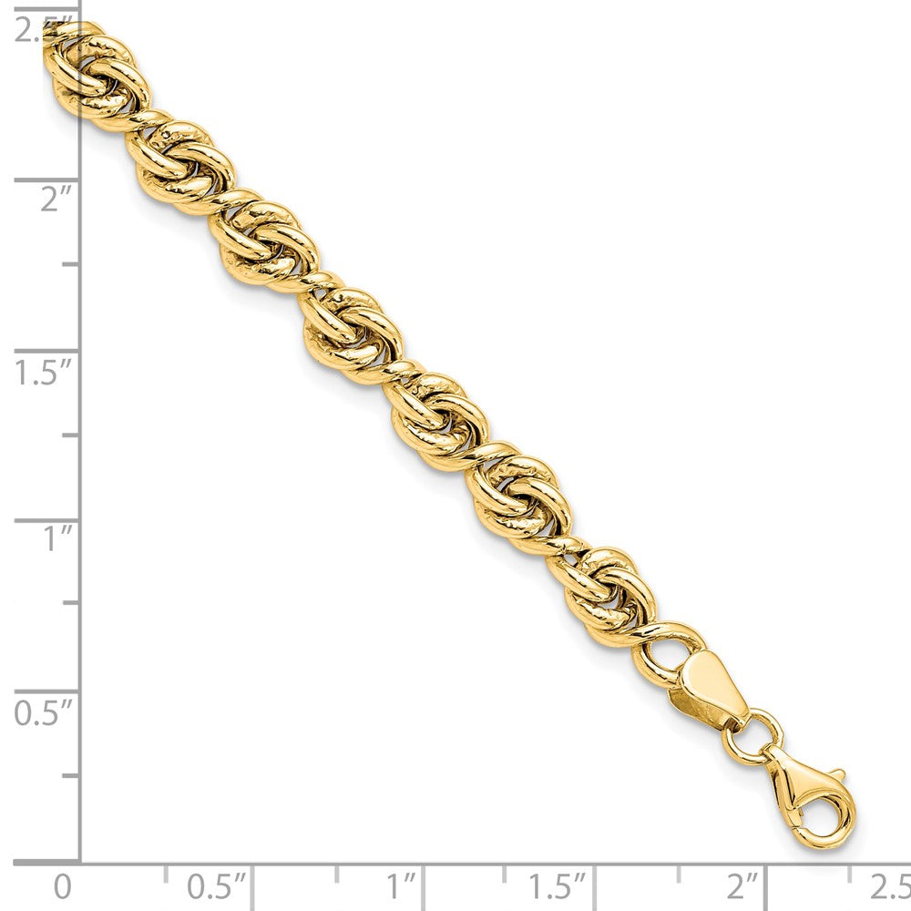 7.25 Inch 10K Polished Fancy Link Bracelet