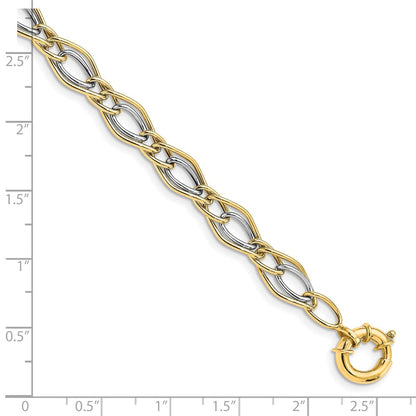 10K Yellow Rhodium Plated Polished Bracelet
