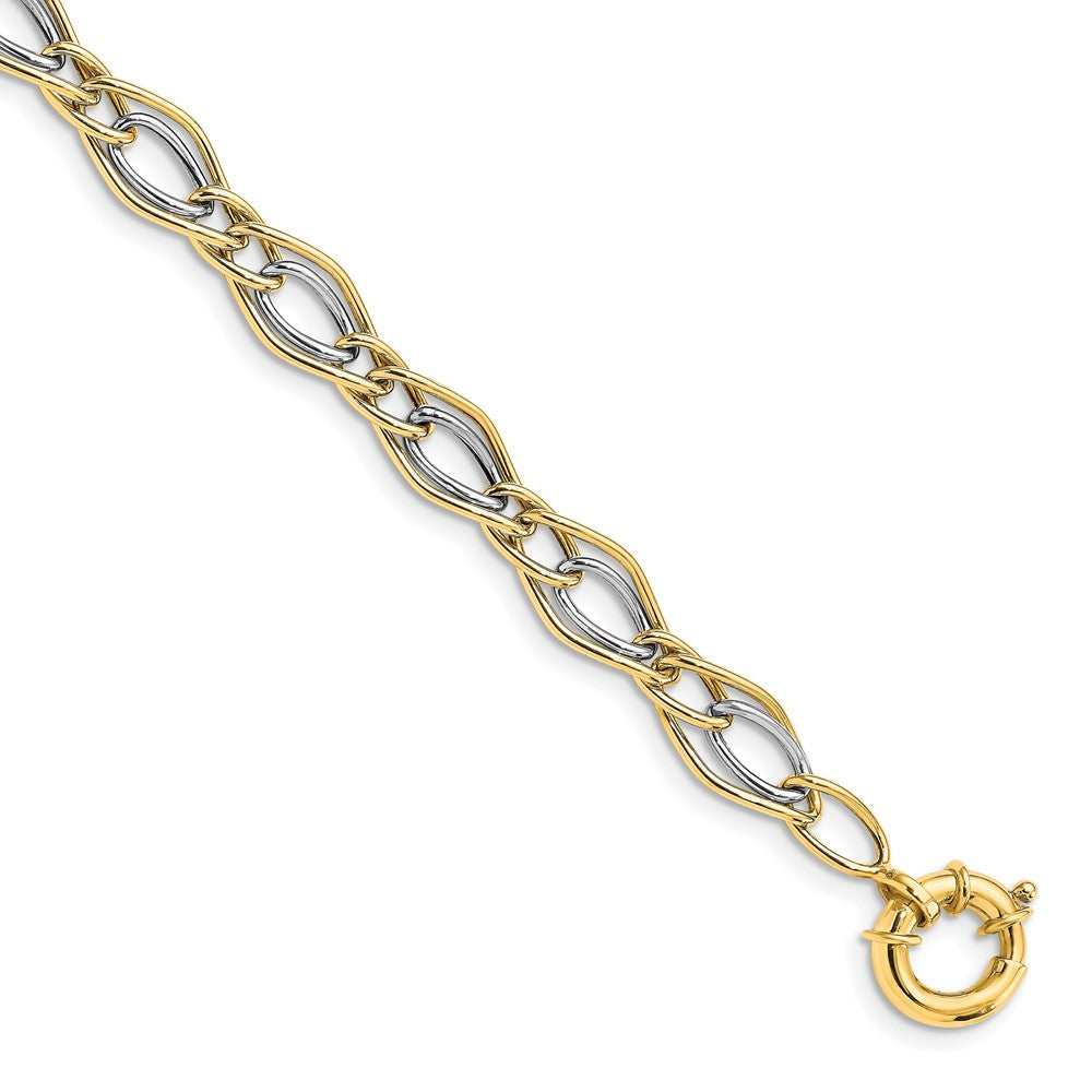 10K Yellow Rhodium Plated Polished Bracelet