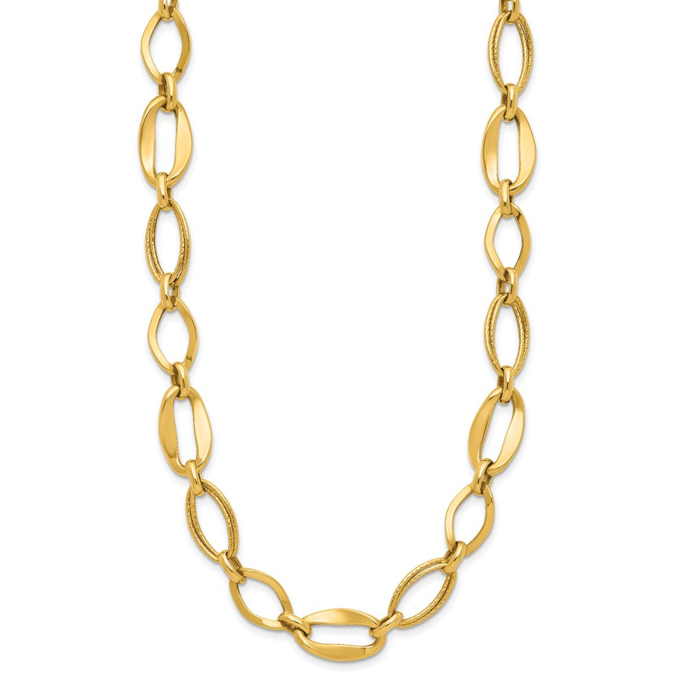 10K Yellow Gold Polished Link Necklace