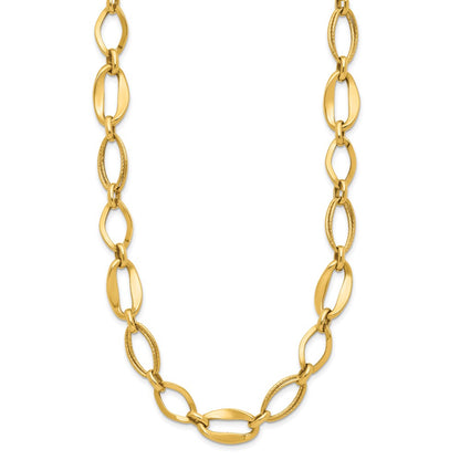 10K Yellow Gold Polished Link Necklace