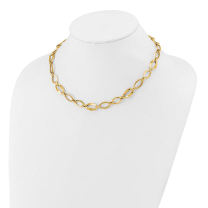 10K Yellow Gold Polished Link Necklace
