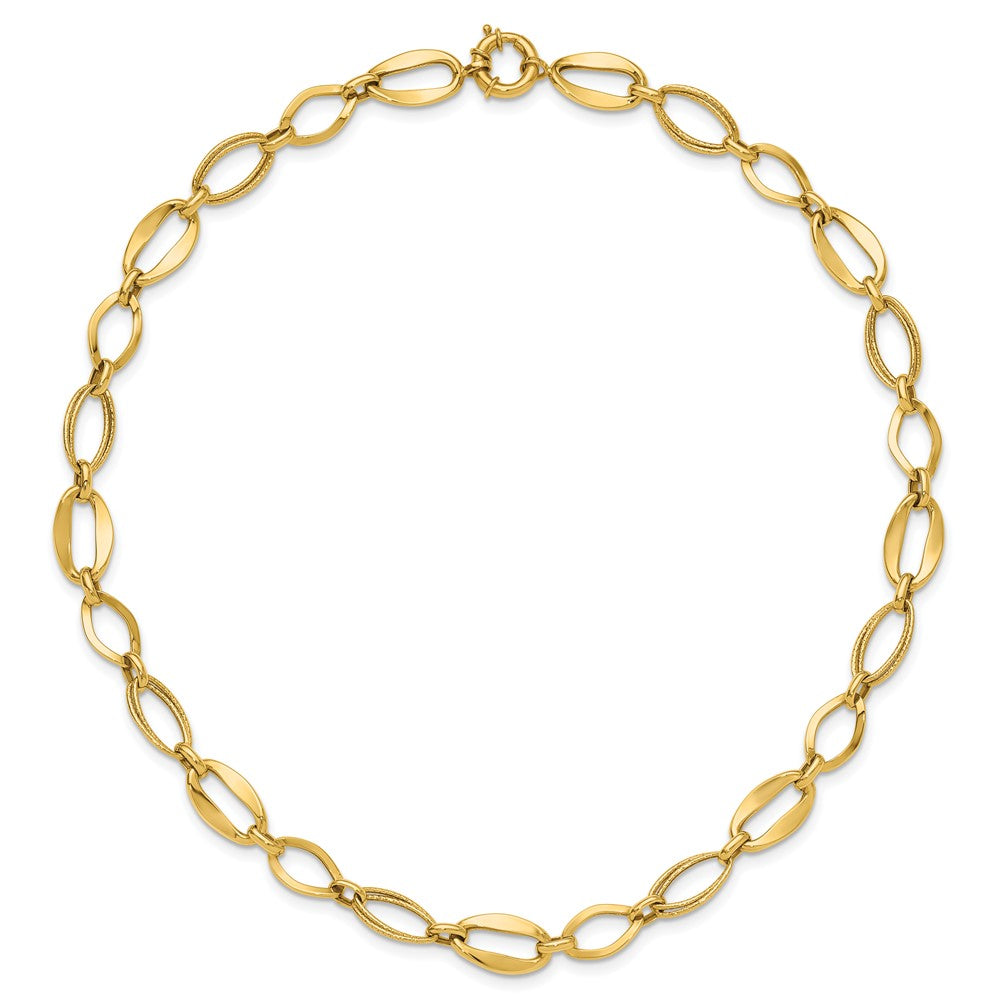 10K Yellow Gold Polished Link Necklace