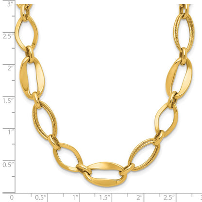 10K Yellow Gold Polished Link Necklace