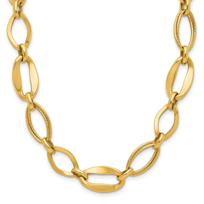 10K Yellow Gold Polished Link Necklace