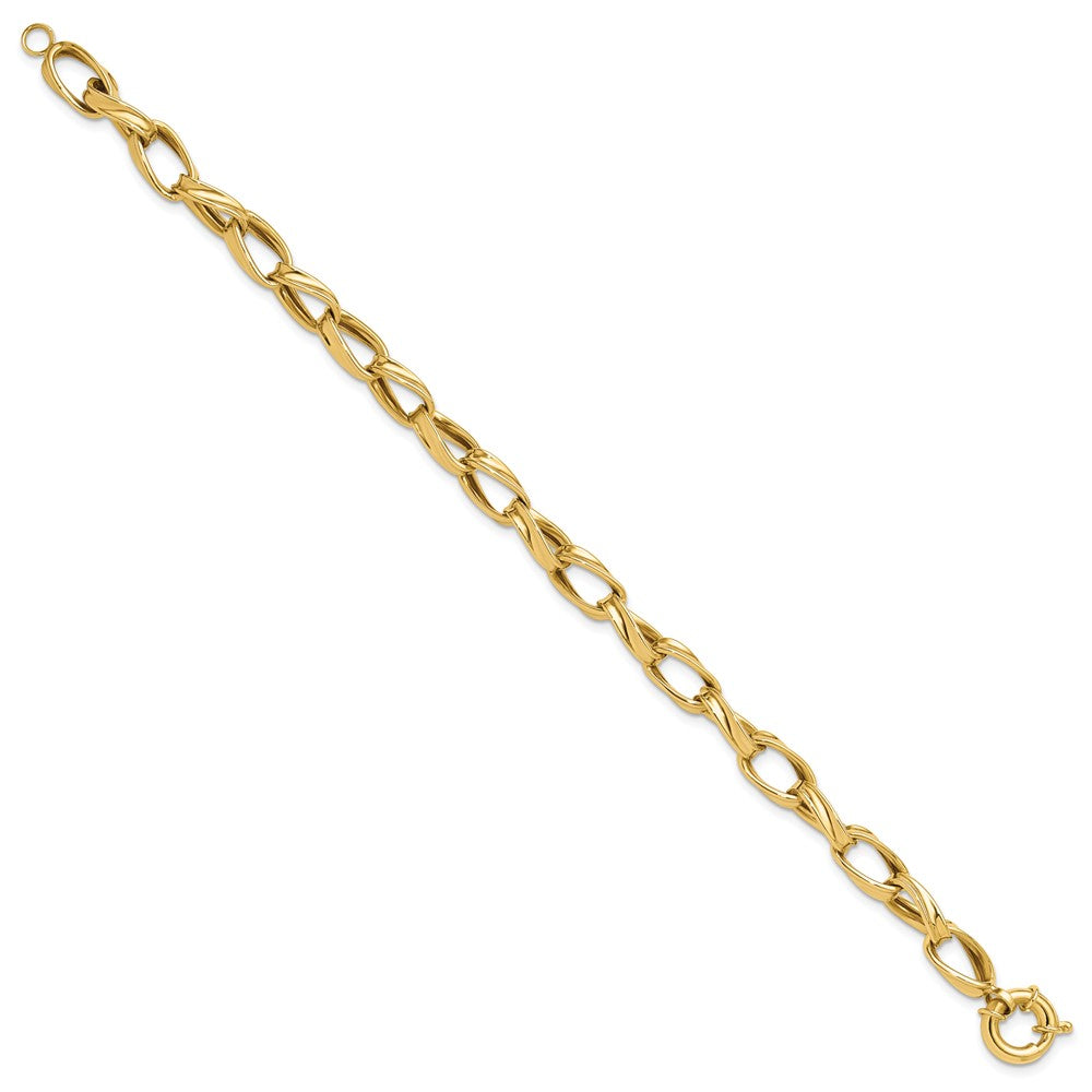 10K Yellow Gold Polished Fancy Link Bracelet