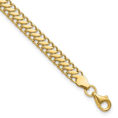 10K Yellow Gold Polished Fancy Link 1In Ext. Bracelet