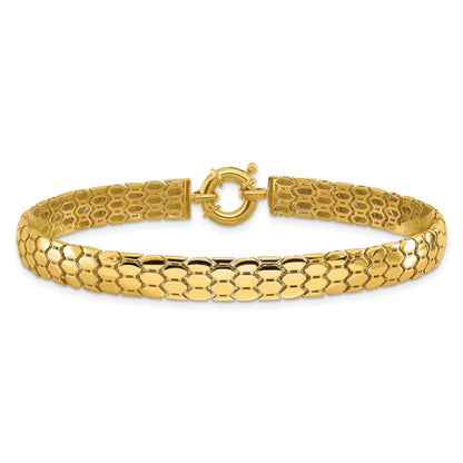 10K Yellow Gold Polished Fancy Link Bracelet