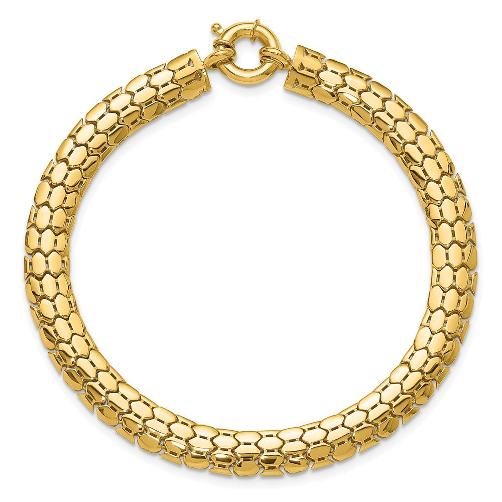 10K Yellow Gold Polished Fancy Link Bracelet