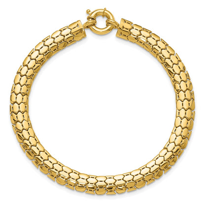 10K Yellow Gold Polished Fancy Link Bracelet