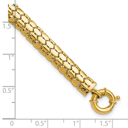 10K Yellow Gold Polished Fancy Link Bracelet