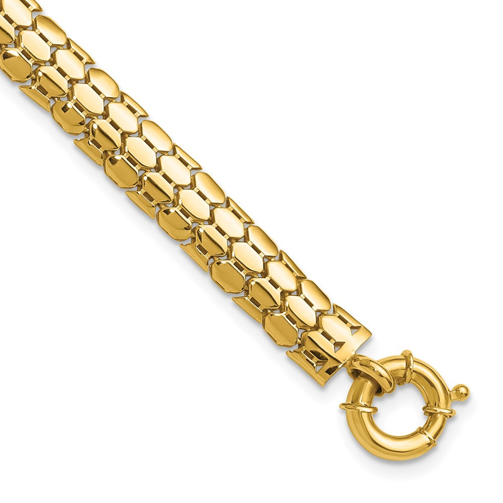 10K Yellow Gold Polished Fancy Link Bracelet
