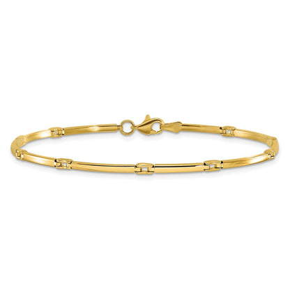 10K Yellow Gold Polished Fancy Link Bracelet