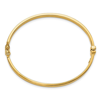 10K Yellow Gold Polished Hinged Bangle Bracelet