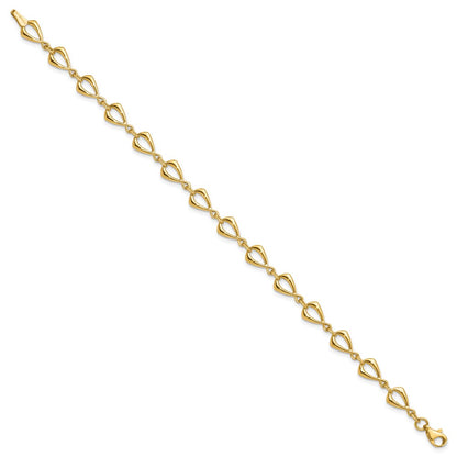 10K Yellow Gold Polished Fancy Link Bracelet