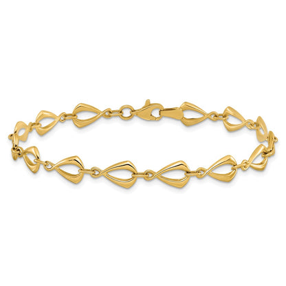 10K Yellow Gold Polished Fancy Link Bracelet