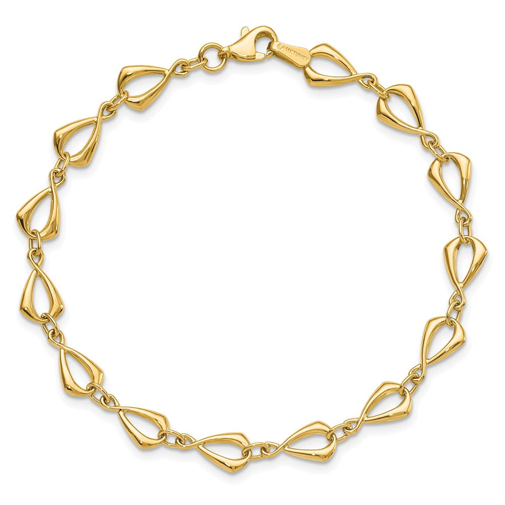 10K Yellow Gold Polished Fancy Link Bracelet