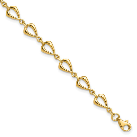 10K Yellow Gold Polished Fancy Link Bracelet