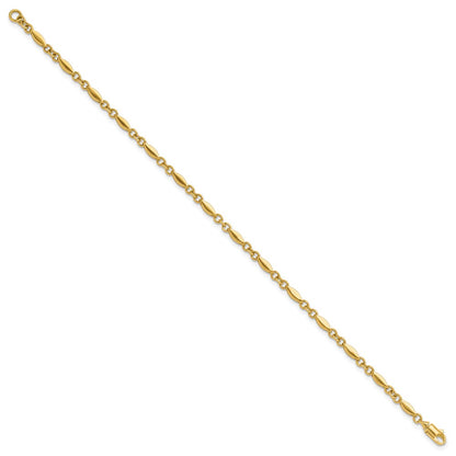 10K Yellow Gold Polished Fancy Link Bracelet