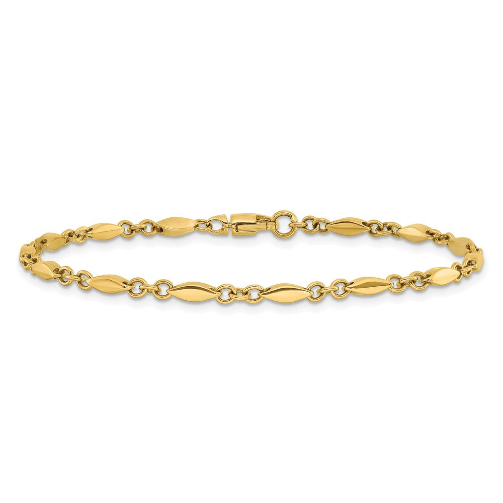 10K Yellow Gold Polished Fancy Link Bracelet