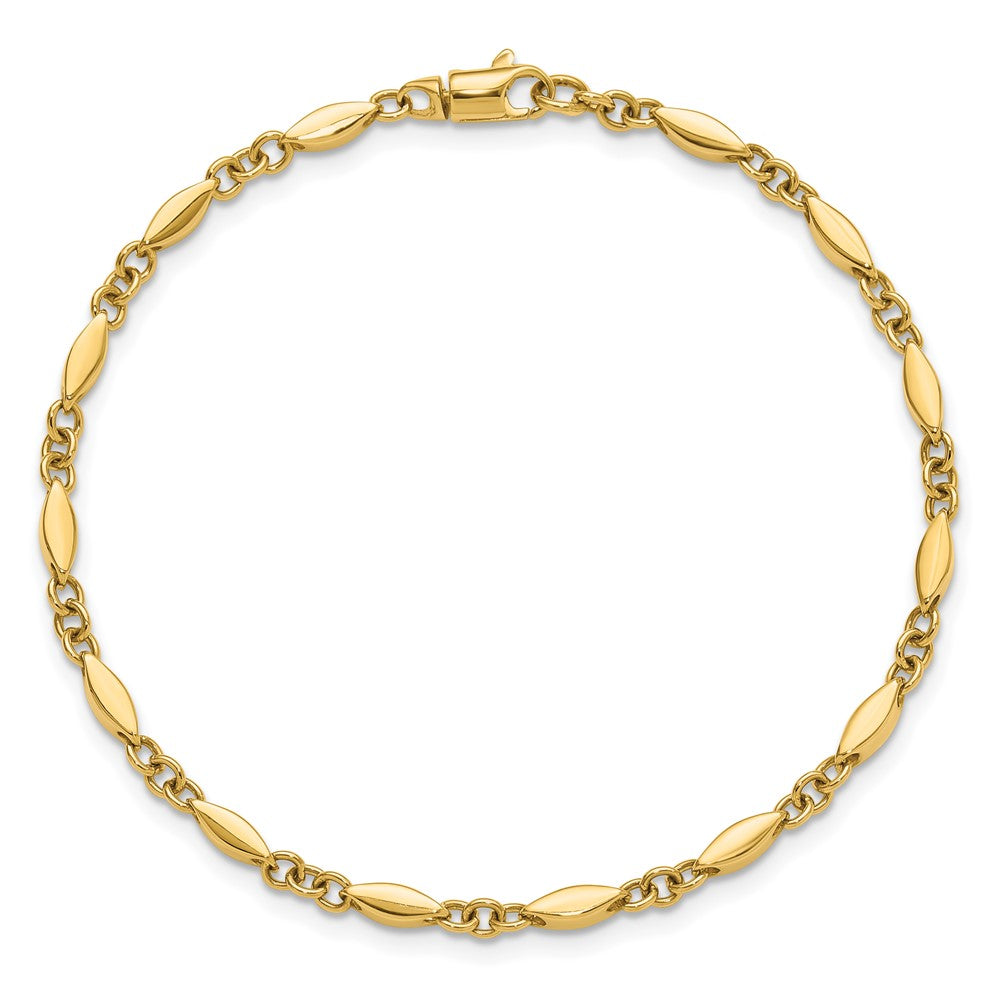 10K Yellow Gold Polished Fancy Link Bracelet