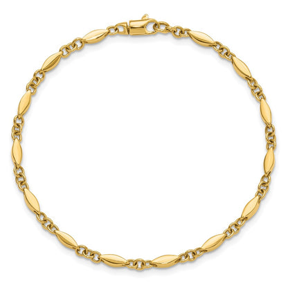 10K Yellow Gold Polished Fancy Link Bracelet