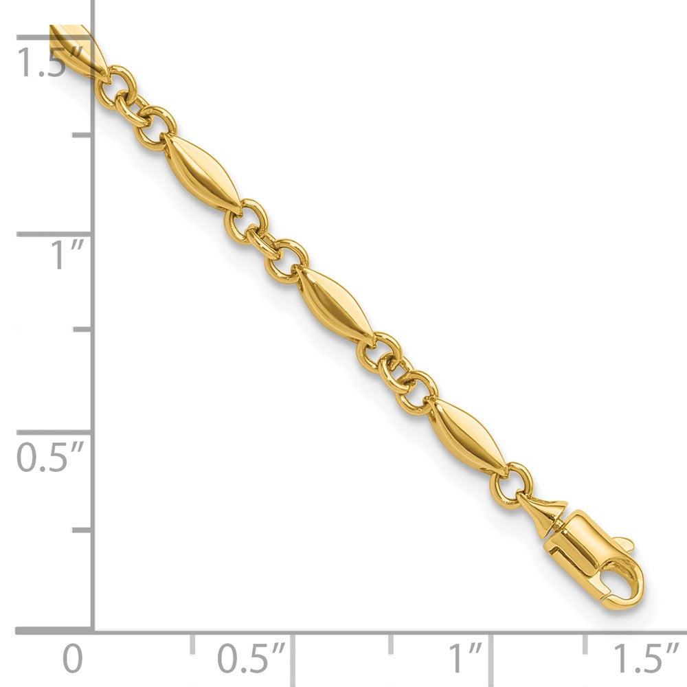 10K Yellow Gold Polished Fancy Link Bracelet