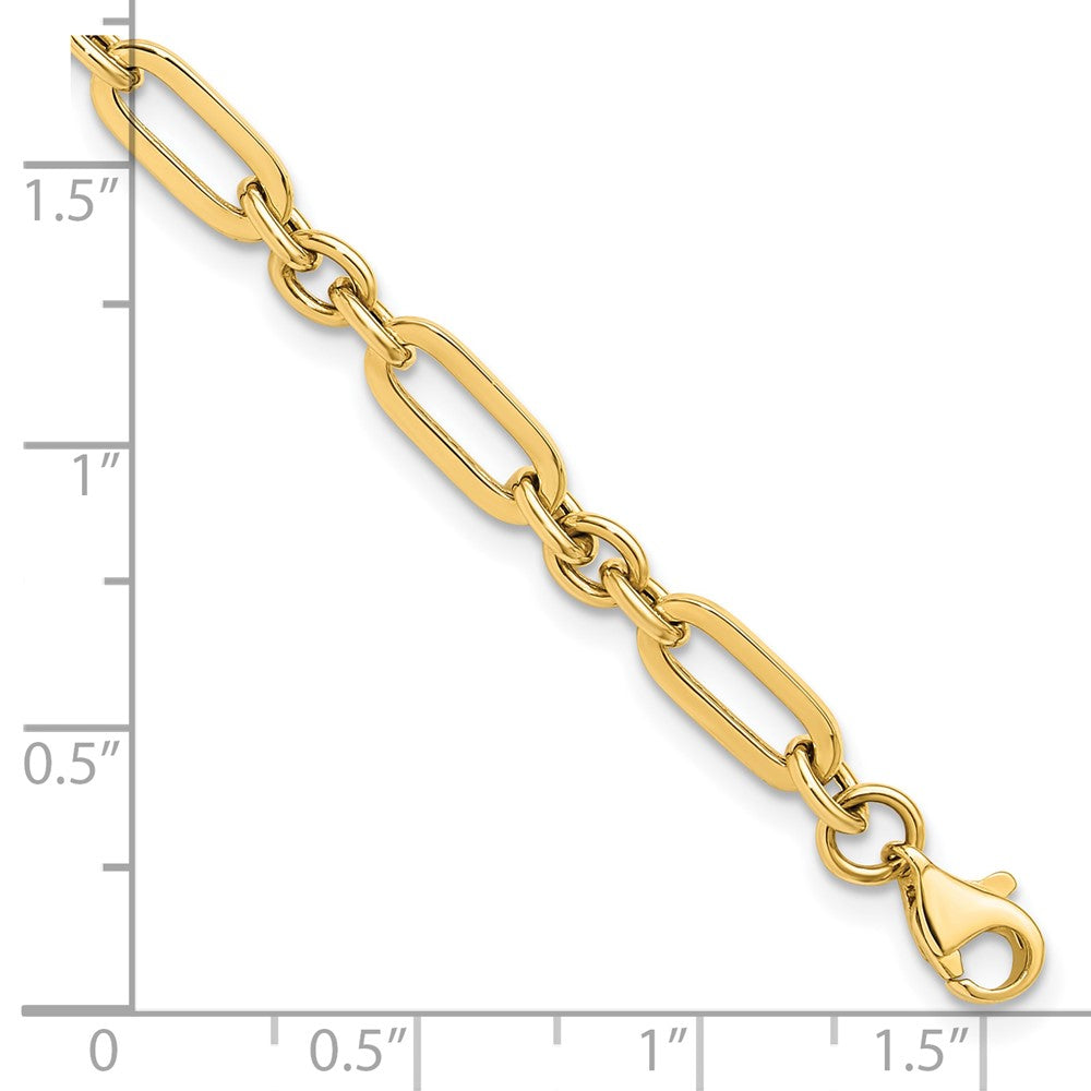 10K Yellow Gold Polished Fancy Link Bracelet