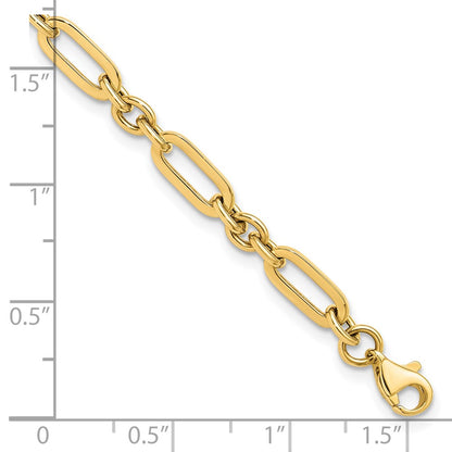 10K Yellow Gold Polished Fancy Link Bracelet