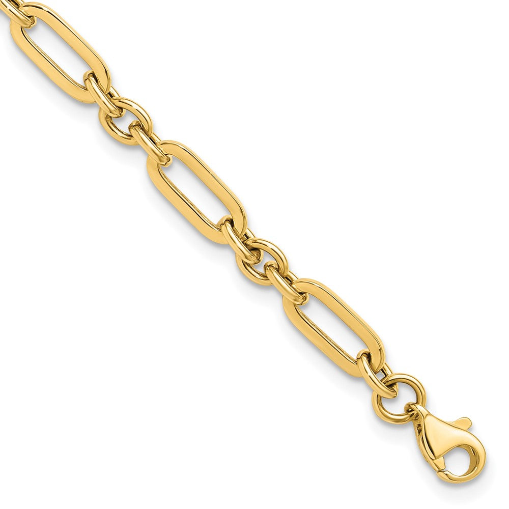 10K Yellow Gold Polished Fancy Link Bracelet