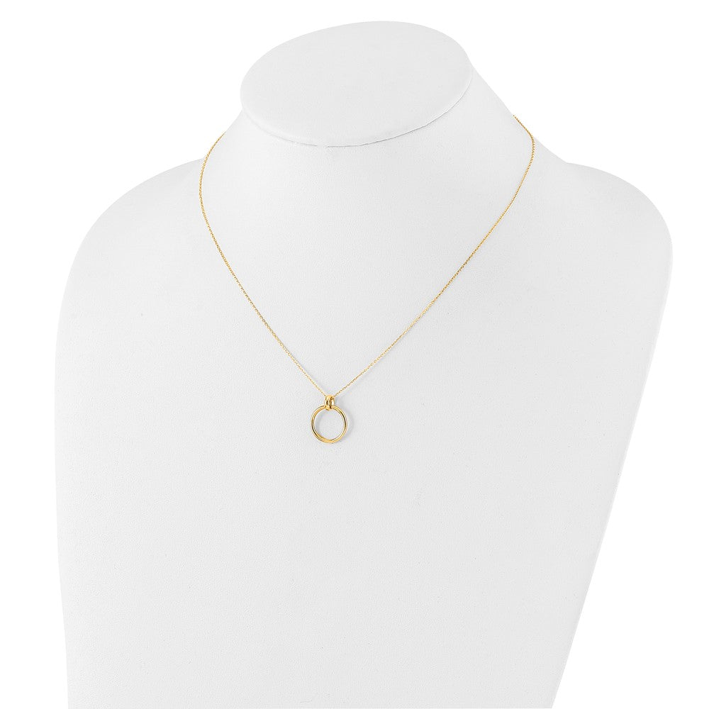 10K Yellow Gold Polished Circle Necklace