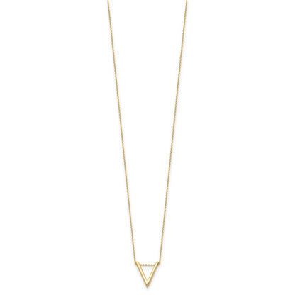 10K Yellow Gold Polished V Necklace