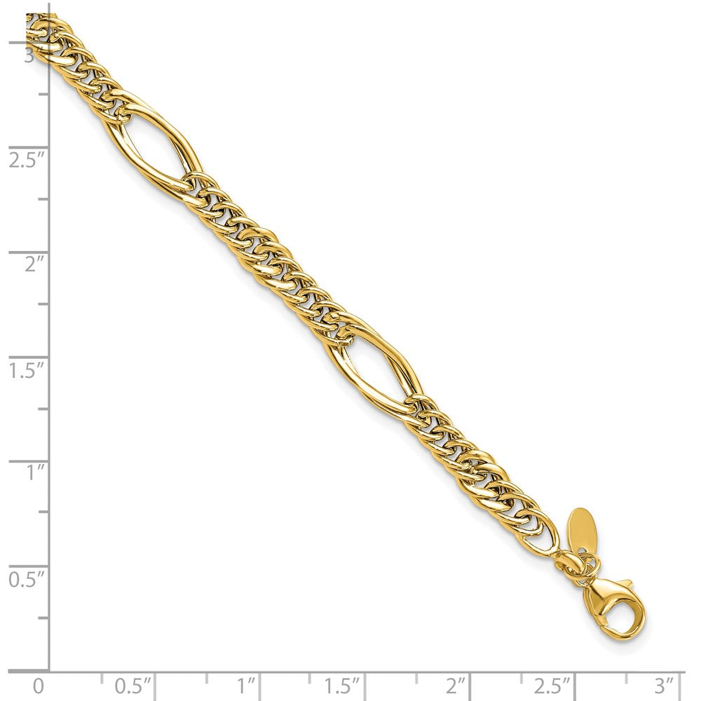 10K Yellow Gold Polished Fancy Link Bracelet