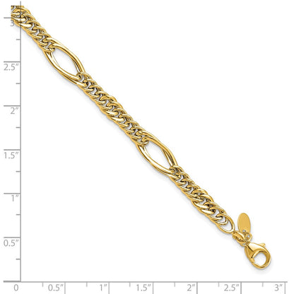 10K Yellow Gold Polished Fancy Link Bracelet