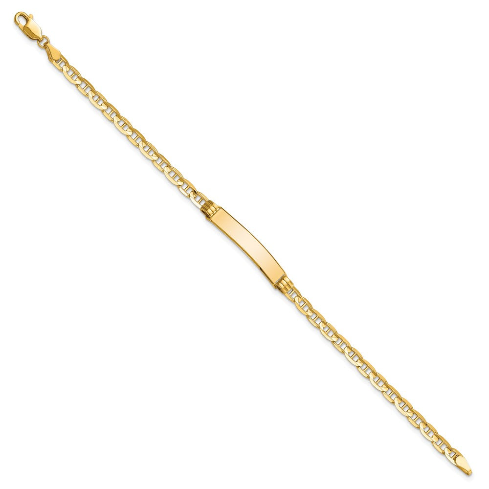 10K Yellow Gold Anchor Link Id Bracelet