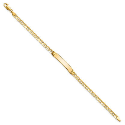 10K Yellow Gold Anchor Link Id Bracelet