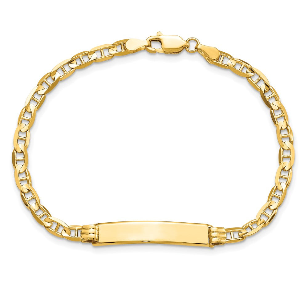 10K Yellow Gold Anchor Link Id Bracelet