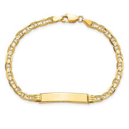 10K Yellow Gold Anchor Link Id Bracelet