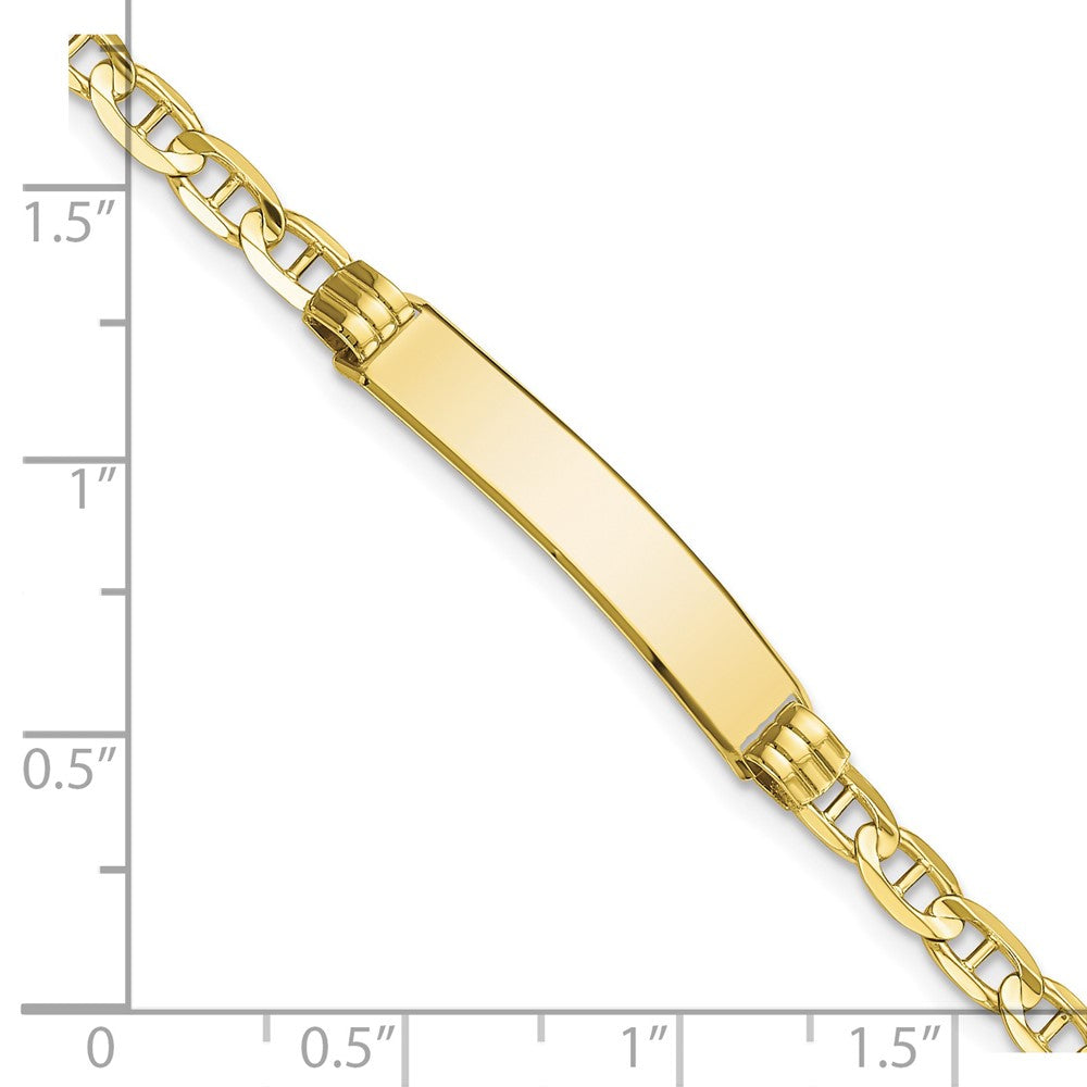 10K Yellow Gold Anchor Link Id Bracelet
