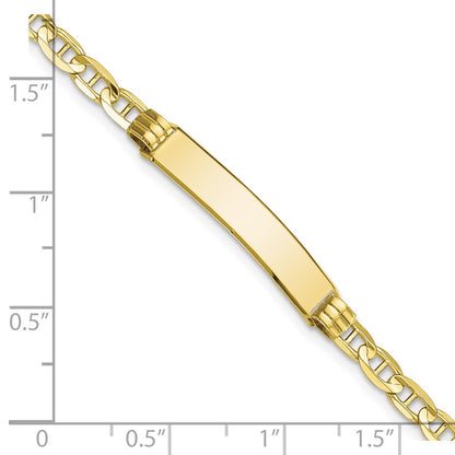 10K Yellow Gold Anchor Link Id Bracelet