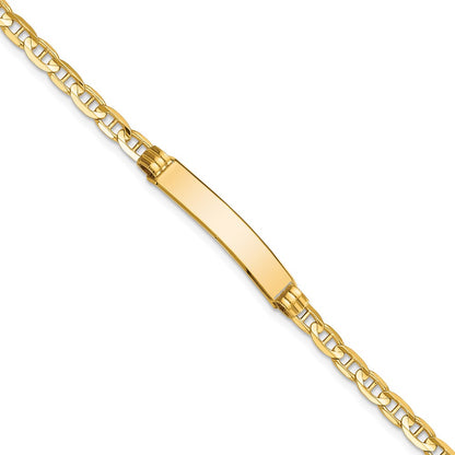 10K Yellow Gold Anchor Link Id Bracelet