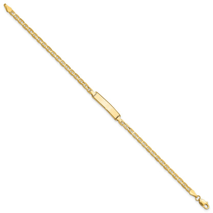 10K Yellow Gold Anchor Link Id Bracelet