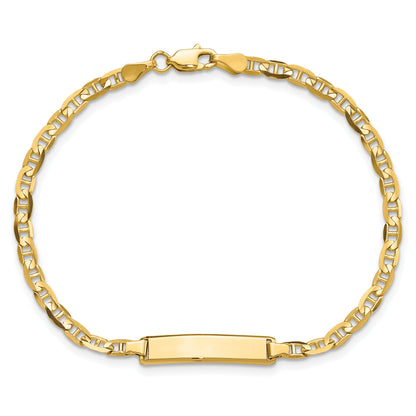 10K Yellow Gold Anchor Link Id Bracelet